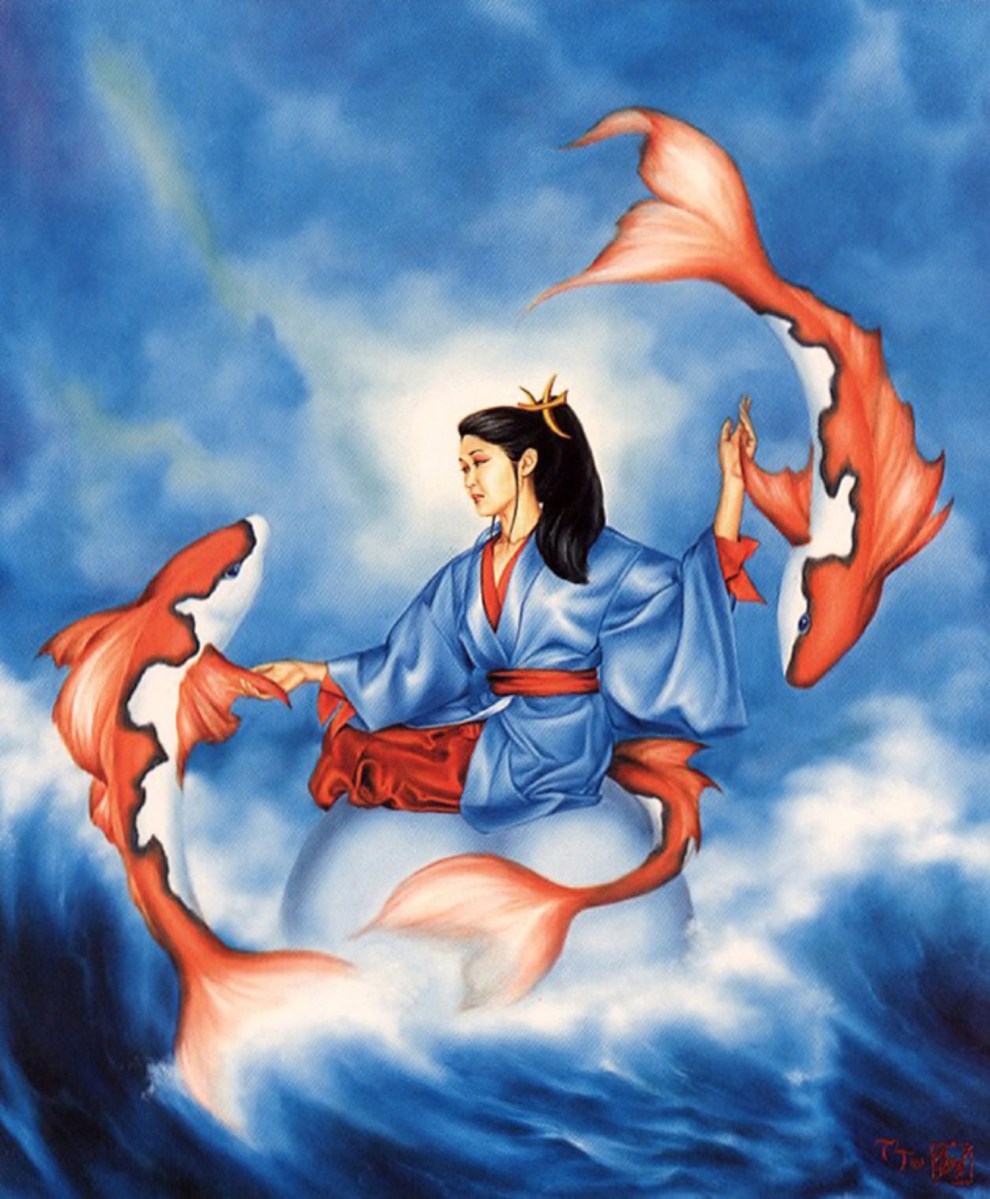 Pisces - Dreams Of Oneness ~ Original oil 20x24 Reg $2000 *SALE $1400