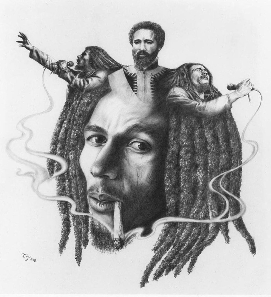 Bob Marley and Haile Selassie ~ 11x14 print $30