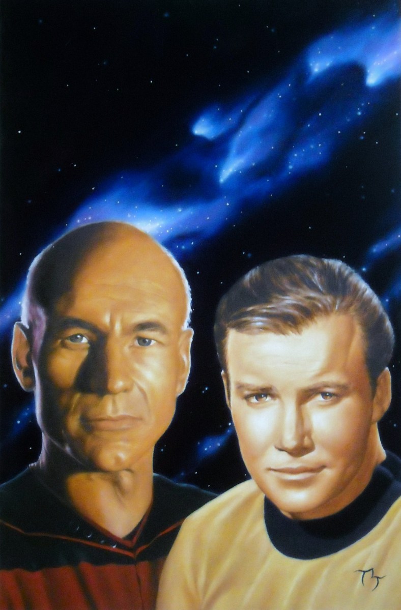 Captains John Luc Picard and James T. Kirk ~ Sold!
