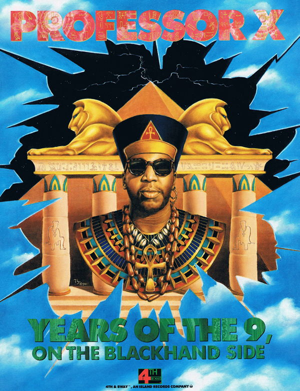 Lumumba Carson aka Professor X, X Clan ~ Original oil $750