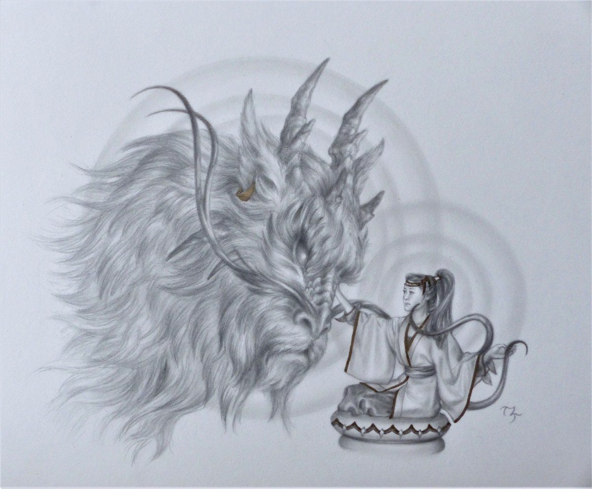 We Are Connected ~ Original graphite and gold ink 11x14 $300 unframed