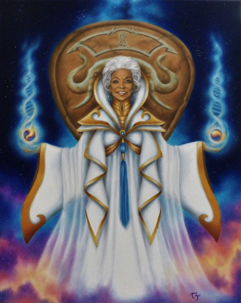Nichelle Nichols/Queen Mother Eshe ~ Original oil 16x20 unframed: $1600 ~ 11x14 prints $30
