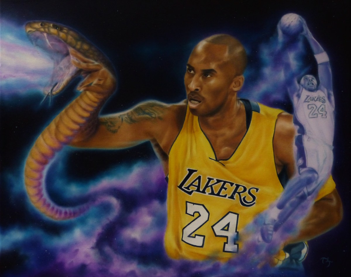 Dedicated to Black Mamba/Ko B ~ Original oil 16x20 $2200 framed ~ 11x14 prints $30