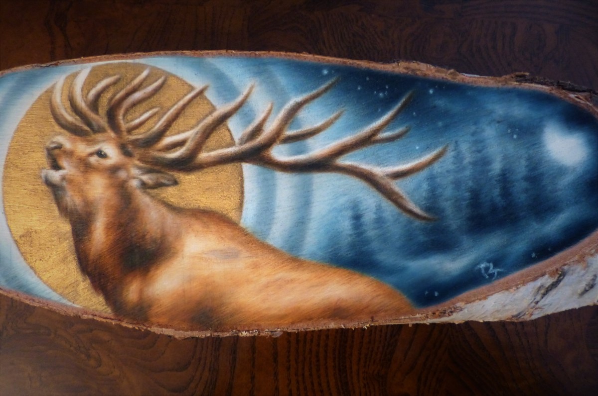Call Of The Elk ~ Oil on wood - Sold!