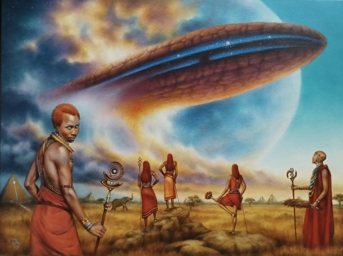 Oumuamua Returns ~ 18x24 Oil $2200 - 11x14 Print $30